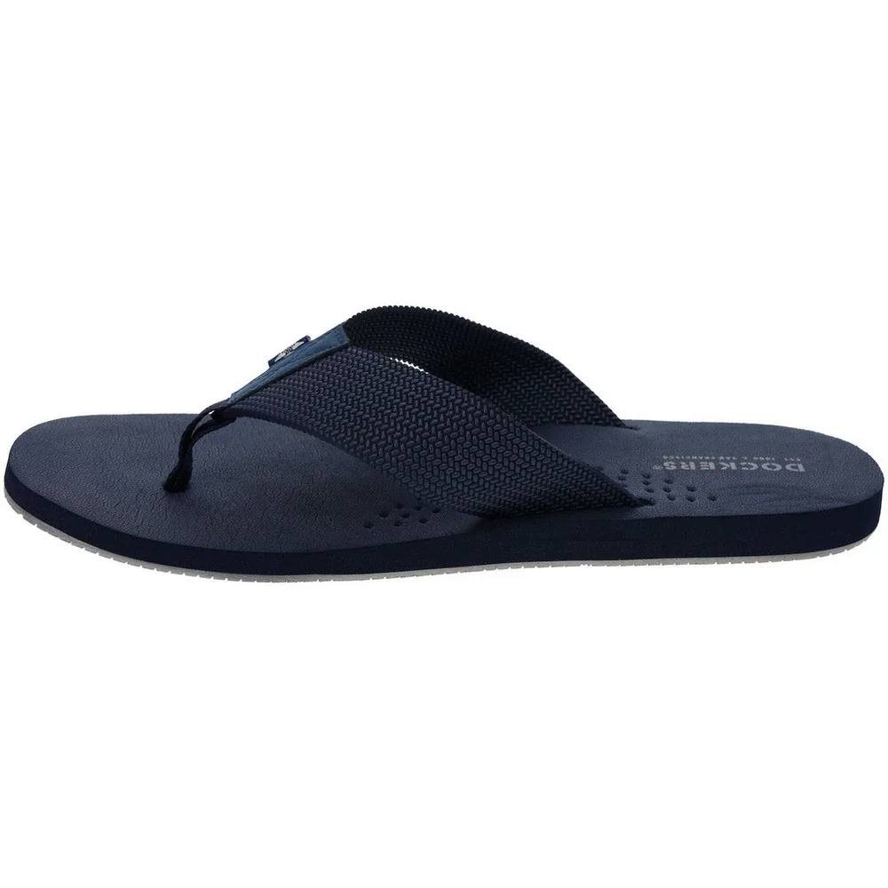 Dockers Mens Navy Blue Flip Flop Sandals Thong Summer Beach Shoes FMS5370ADK 8-9